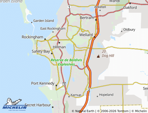Mapa MICHELIN Baldivis - ViaMichelin