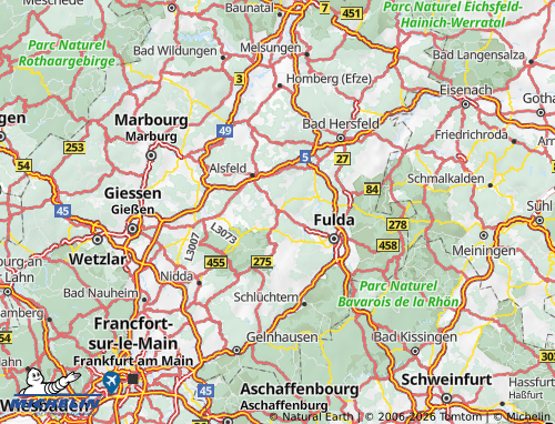 MICHELIN Vogelsbergkreis map - ViaMichelin