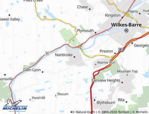 Kaart MICHELIN Nanticoke - ViaMichelin