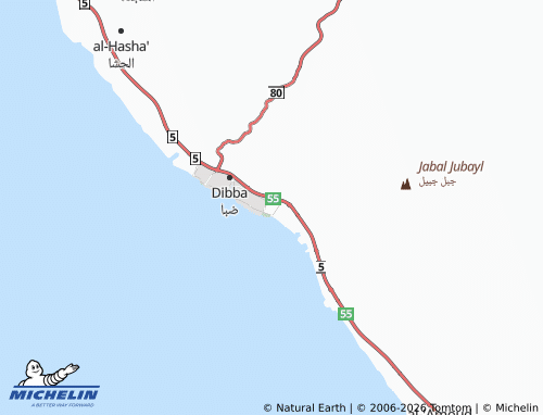 MICHELIN North Aramco map - ViaMichelin