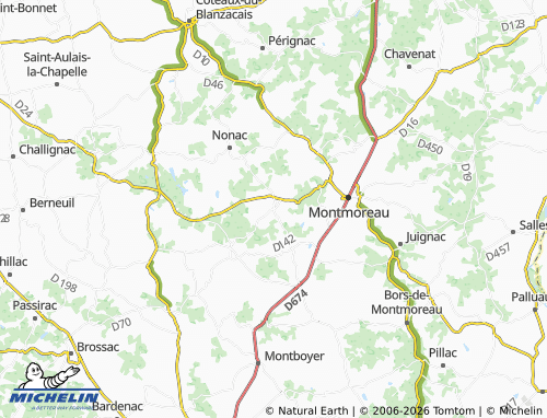 Mapa MICHELIN Courgeac - ViaMichelin