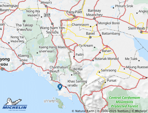 MICHELIN Pailin map - ViaMichelin