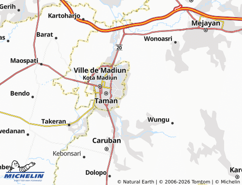 MICHELIN Manisrejo map - ViaMichelin