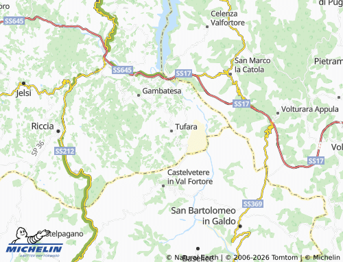 MICHELIN Tufara map - ViaMichelin