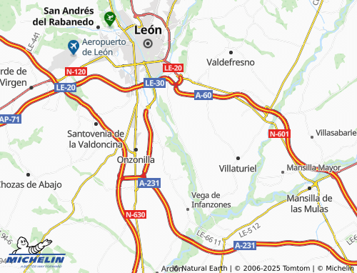 MICHELIN Marialba de la Ribera map - ViaMichelin
