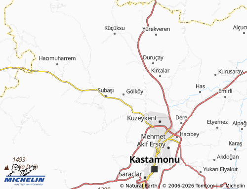 MICHELIN Gölköy map - ViaMichelin