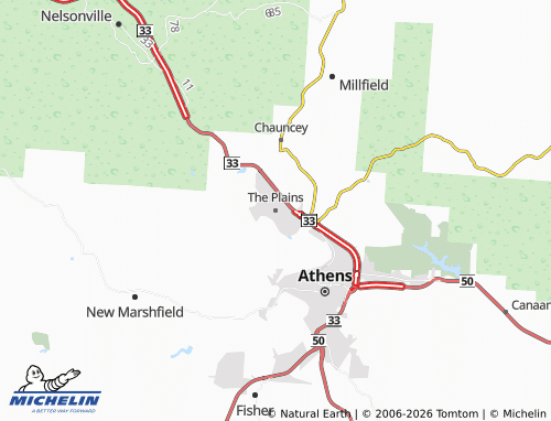 Mapa MICHELIN The Plains - ViaMichelin