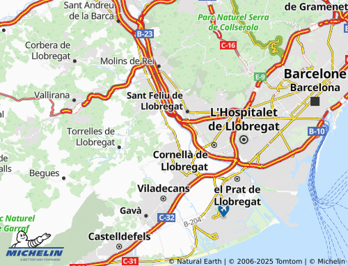Carte MICHELIN Colònia Güell - ViaMichelin