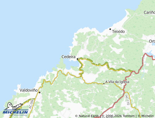 Mapa MICHELIN Cedeira (Santa María do Mar) - ViaMichelin