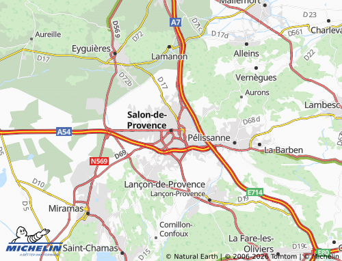 Mapa MICHELIN Salon-de-Provence - ViaMichelin