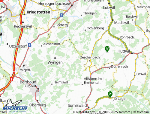 MICHELIN-Landkarte Ferrenberg - ViaMichelin