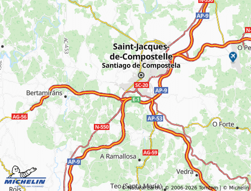 MICHELIN A Poza Real map - ViaMichelin