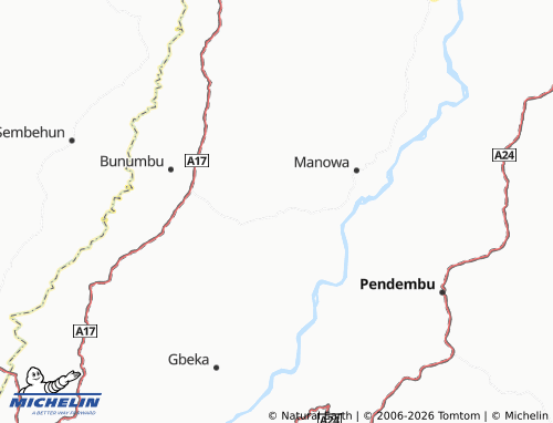 Mappa MICHELIN Pujehun - ViaMichelin