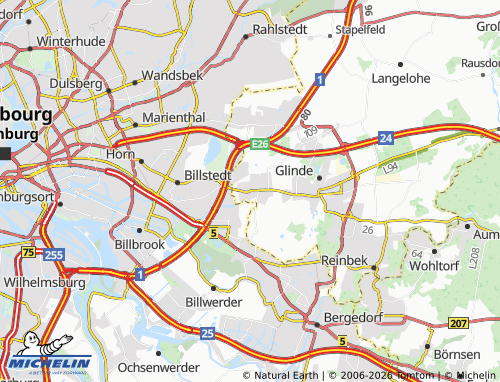 MICHELIN Oststeinbek map - ViaMichelin