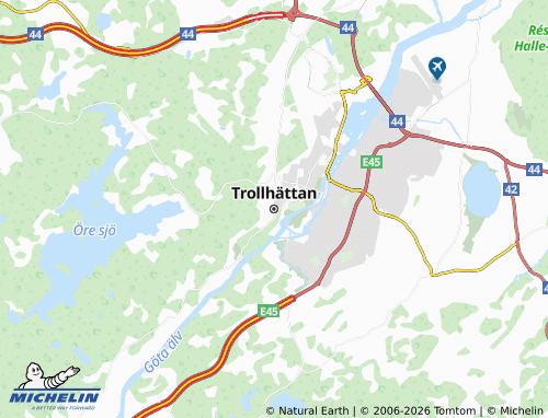 Carte MICHELIN Trollhättan - ViaMichelin