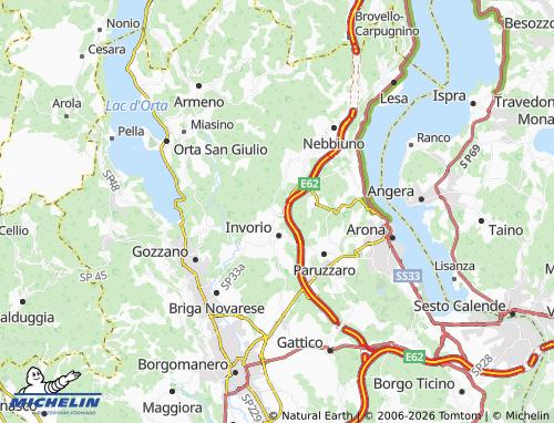 Mapa MICHELIN Invorio Superiore - ViaMichelin
