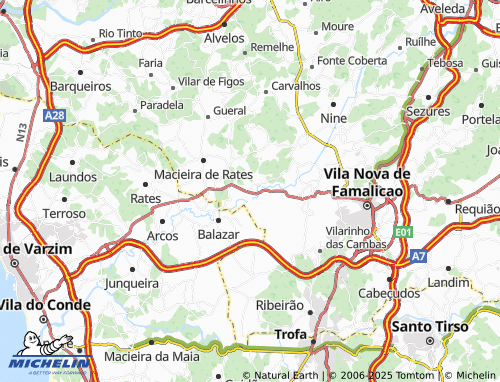 MICHELIN Gondifelos map - ViaMichelin