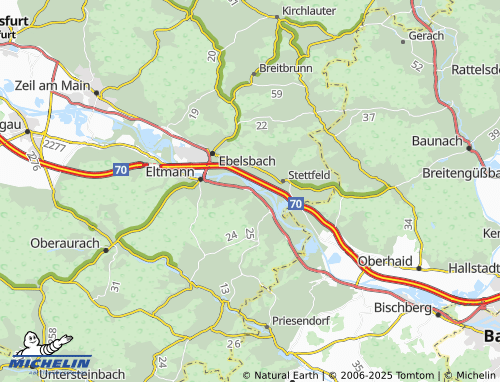 MICHELIN Eschenbach map - ViaMichelin