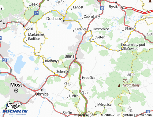Mappa MICHELIN Bílina - ViaMichelin