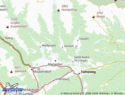 Mapa MICHELIN Göriach - ViaMichelin