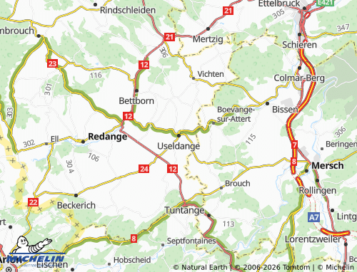 Carte MICHELIN Useldange - ViaMichelin