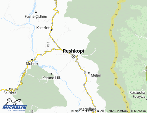 Kaart MICHELIN Peshkopi - ViaMichelin