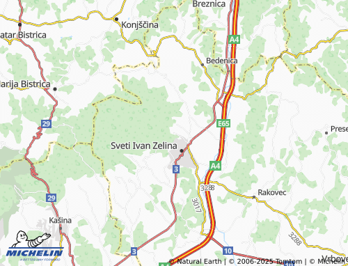 MICHELIN gornja Topličica map - ViaMichelin