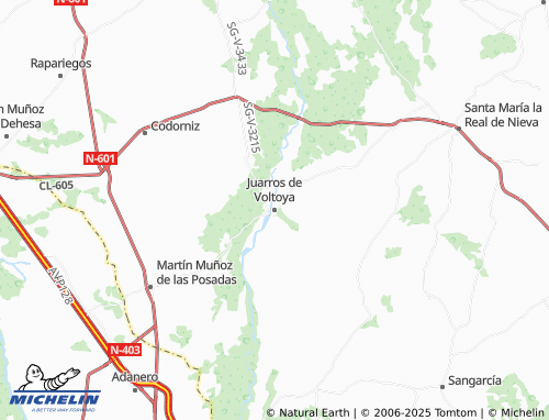 MICHELIN Juarros de Voltoya map - ViaMichelin