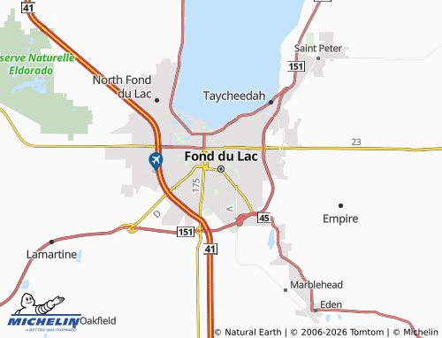 Mappa MICHELIN Fond du Lac - ViaMichelin