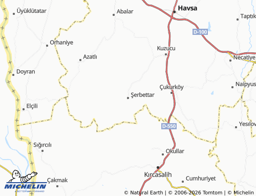 Mappa MICHELIN Şerbettar - ViaMichelin