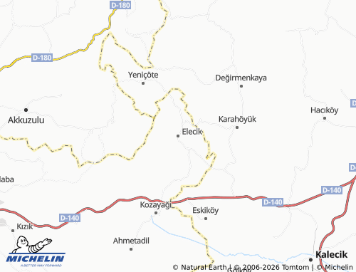 MICHELIN Elecik map - ViaMichelin