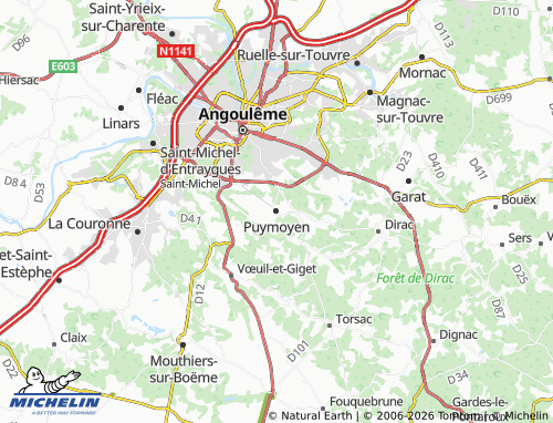 MICHELIN Puymoyen map - ViaMichelin