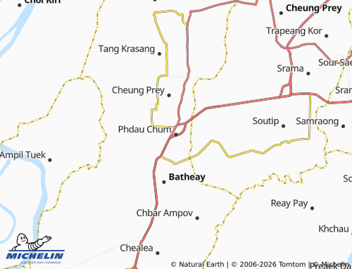 MICHELIN Phdau Chum map - ViaMichelin