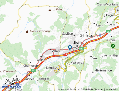 Mapa MICHELIN Conthey - ViaMichelin