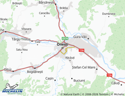 Mapa MICHELIN Onești - ViaMichelin