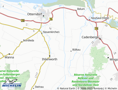 MICHELIN Nubhusen map - ViaMichelin