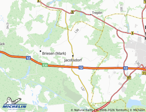 Carte MICHELIN Jacobsdorf - ViaMichelin