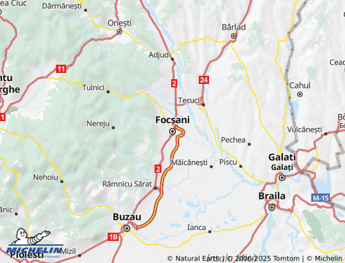 MICHELIN Vrancea map - ViaMichelin