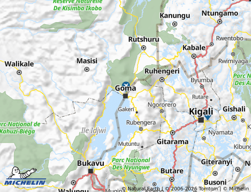 Mappa MICHELIN Nord-Kivu - ViaMichelin