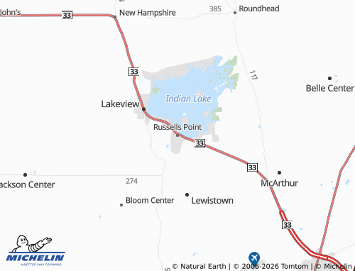 Mapa MICHELIN Russells Point - ViaMichelin