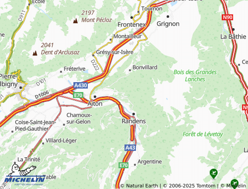 Mappa MICHELIN Bonvillaret - ViaMichelin