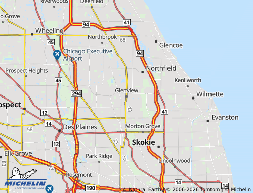 Mapa MICHELIN Glenview - ViaMichelin