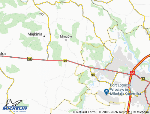 MICHELIN Krępice map - ViaMichelin