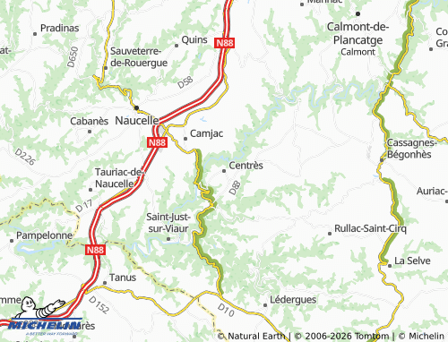 Mapa MICHELIN Centrès - ViaMichelin