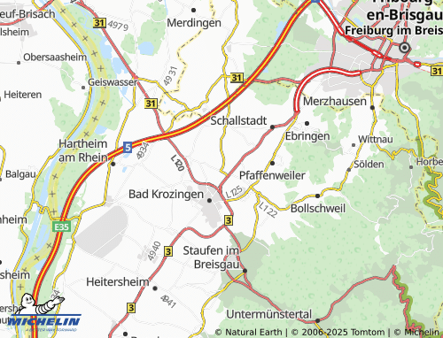 MICHELIN Offnadingen map - ViaMichelin