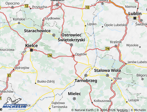 Carte MICHELIN Opatowski - ViaMichelin