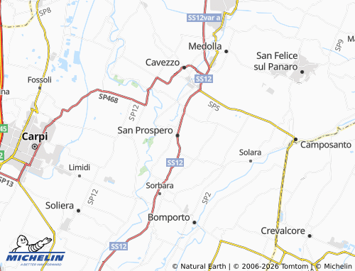 Mappa MICHELIN San Prospero - ViaMichelin