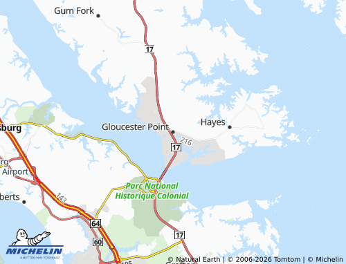 Kaart MICHELIN Gloucester Point - ViaMichelin