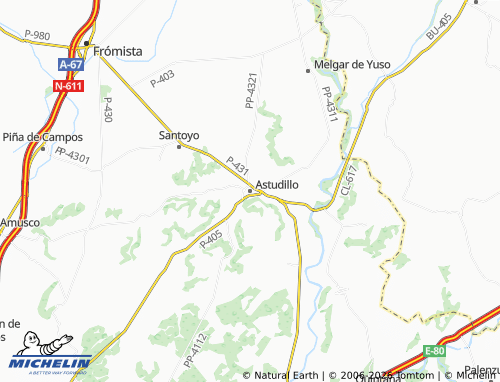 MICHELIN Astudillo map - ViaMichelin