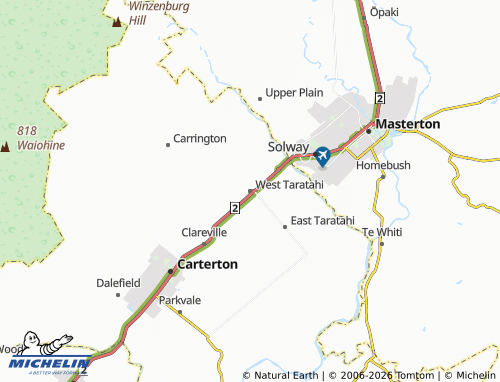Mapa MICHELIN West Taratahi - ViaMichelin